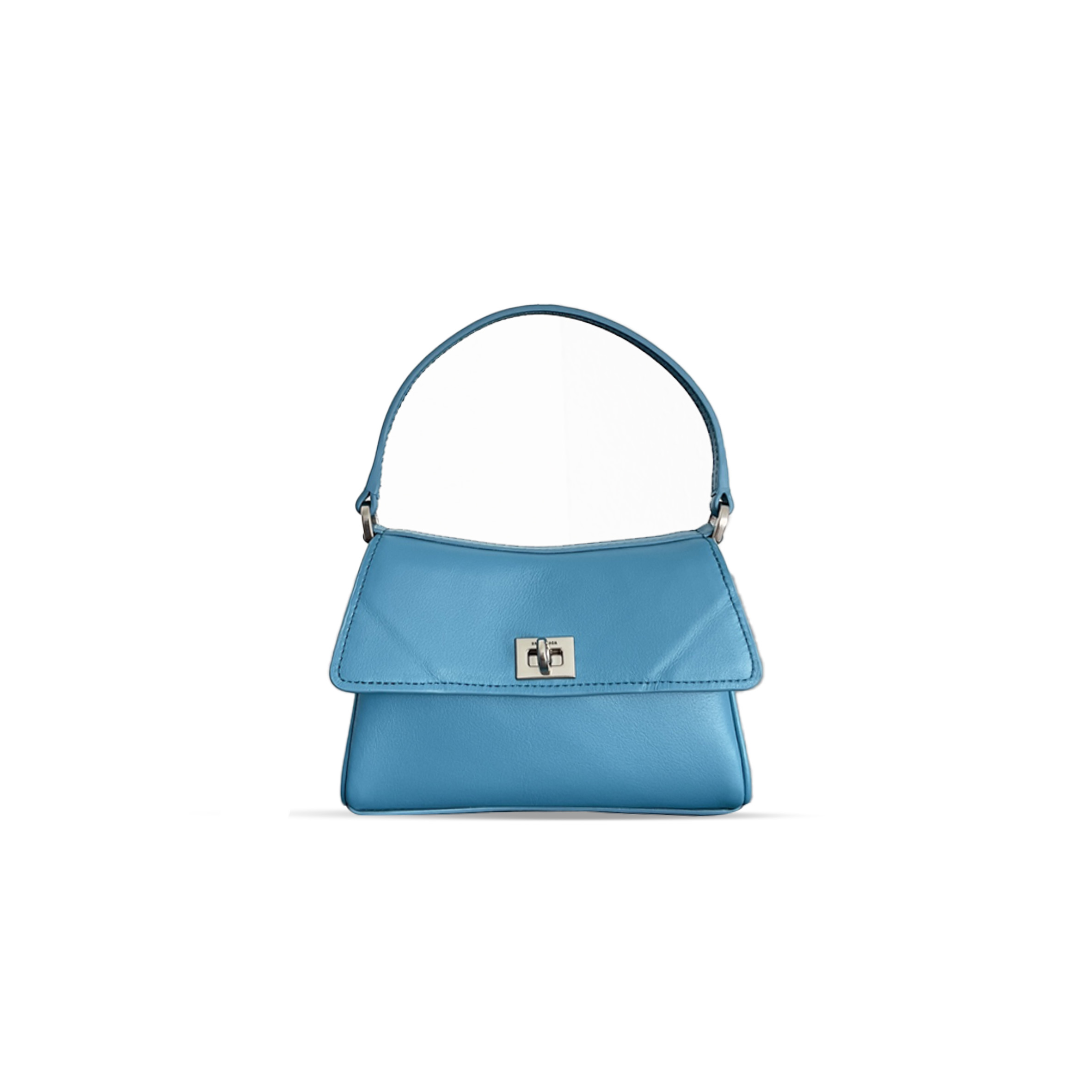 Ba1en*iaga women''s rodeo bag with chain nano in blue 8194292abns1000 (16*9.9*4.5cm)